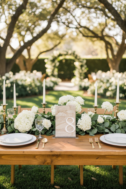 3D Marble Stone Table Numbers
