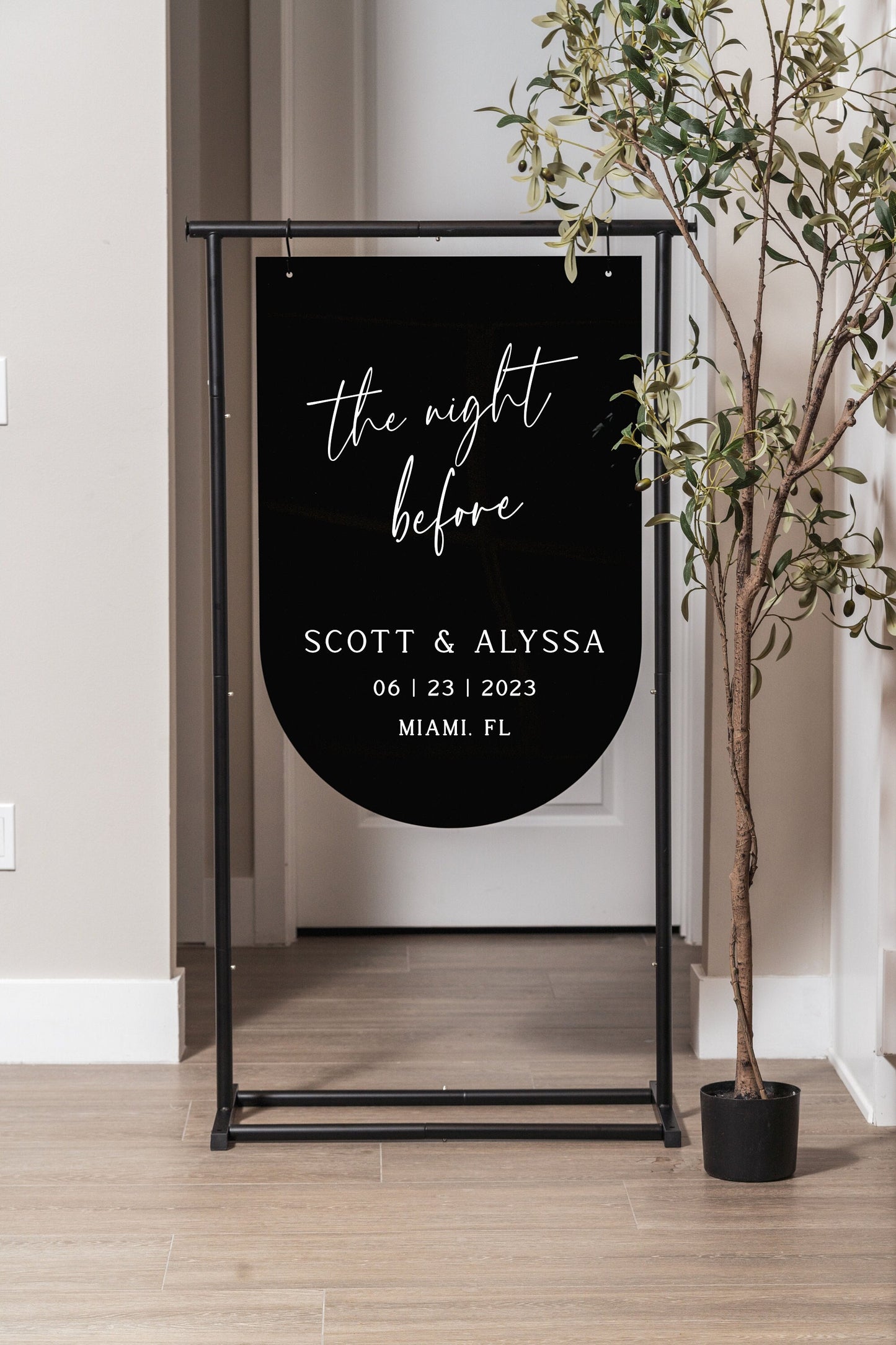 3D Rehearsal Welcome Sign Gold Mirror |Minimalist Modern Signage | Wedding Signage Welcome Sign | Acrylic Wedding Sign | The Night Before