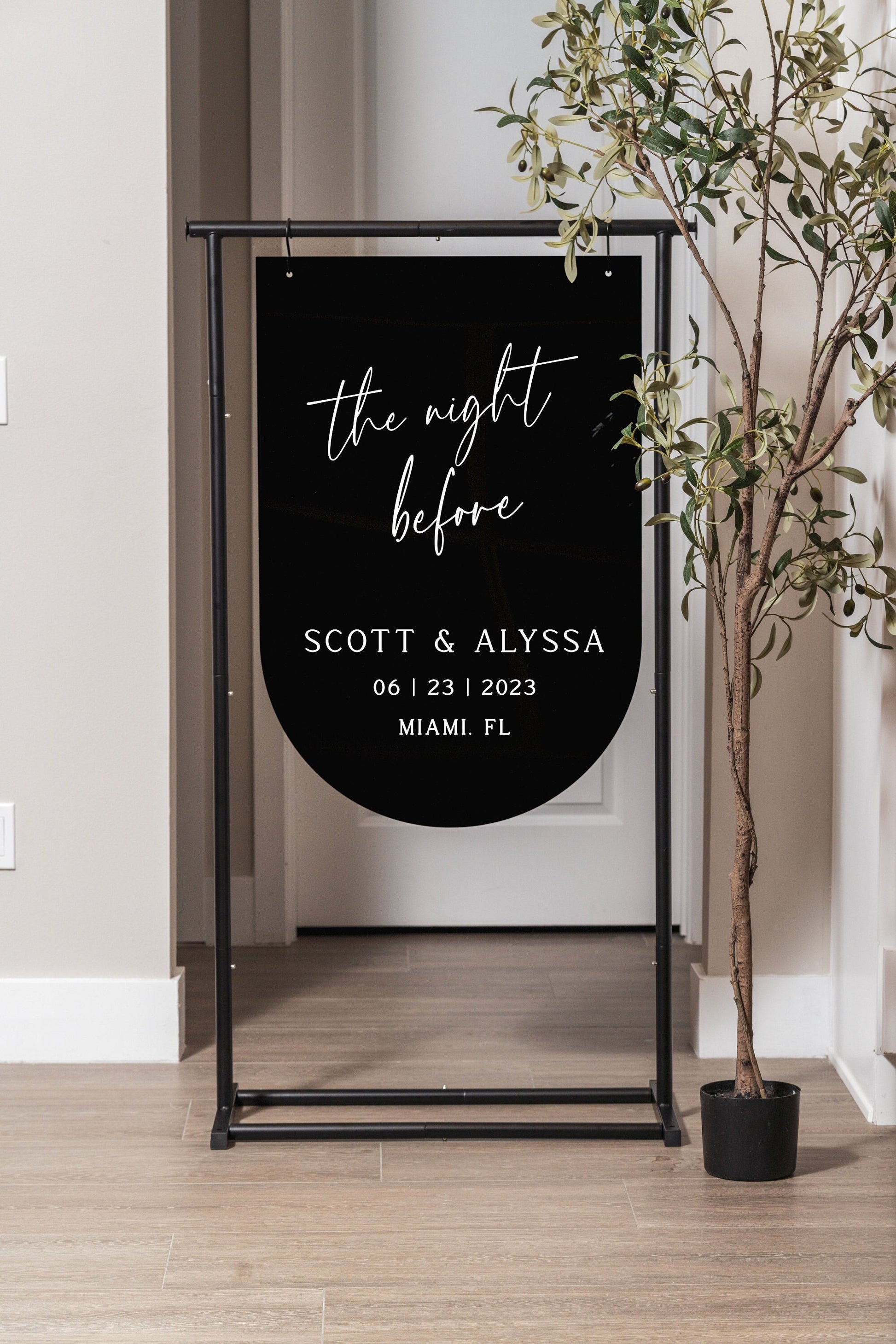 3D Rehearsal Welcome Sign Gold Mirror |Minimalist Modern Signage | Wedding Signage Welcome Sign | Acrylic Wedding Sign | The Night Before
