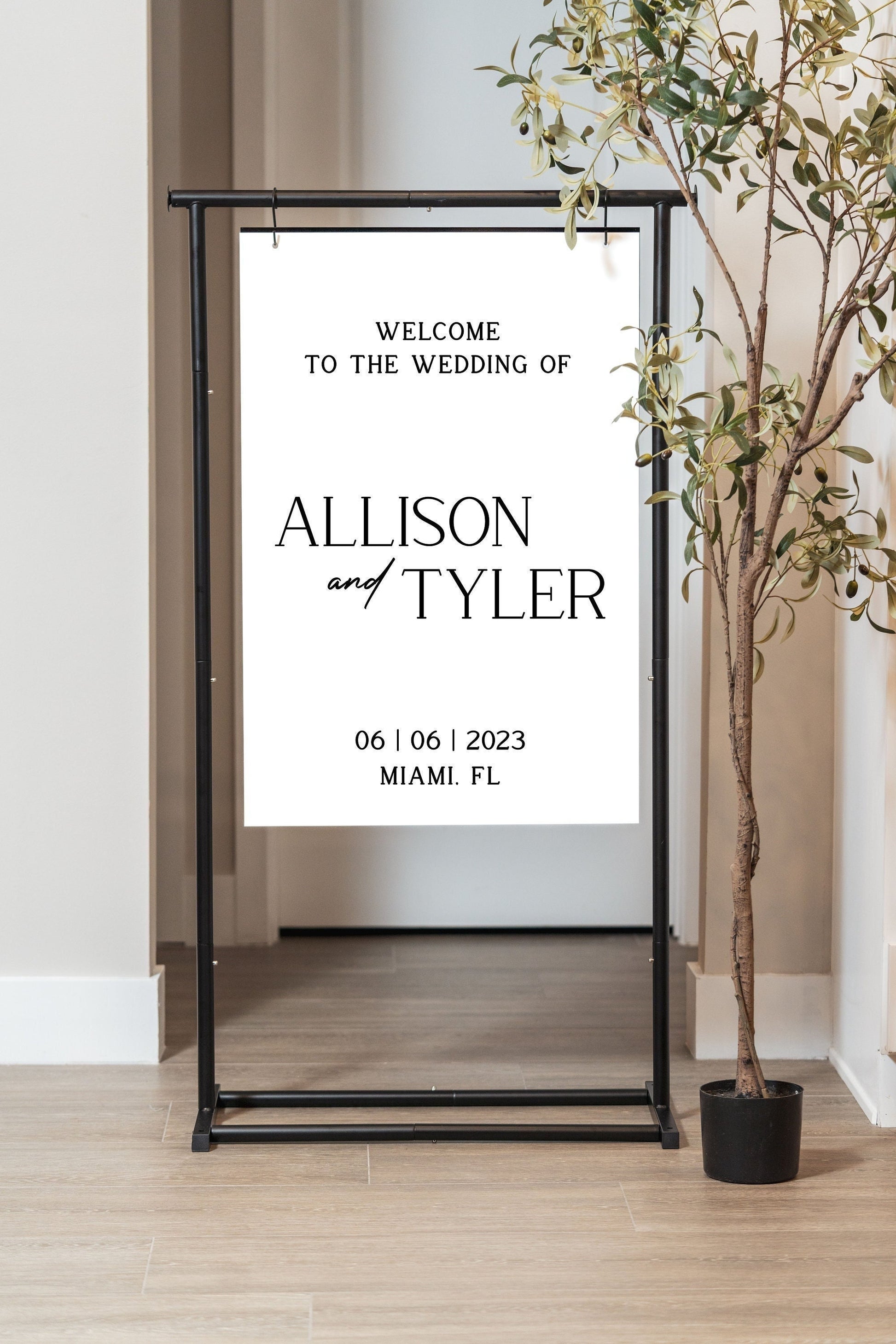 3D Wedding Welcome Sign Gold Mirror |Minimalist Modern Signage | Wedding Signage Welcome Sign | Acrylic Wedding Sign | Mirror welcome sign