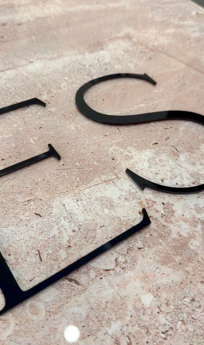 Faux Stone Wedding Welcome Sign | Minimalist Modern Signage | Travertine Wedding Signage Welcome Sign | Acrylic Wedding Sign