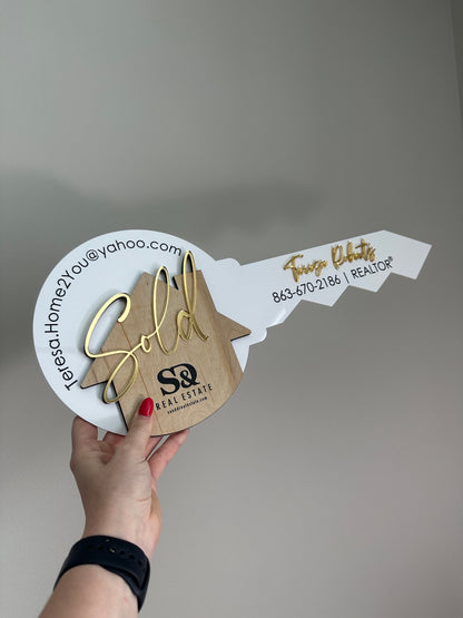 Personalized Realtor Key with Logo