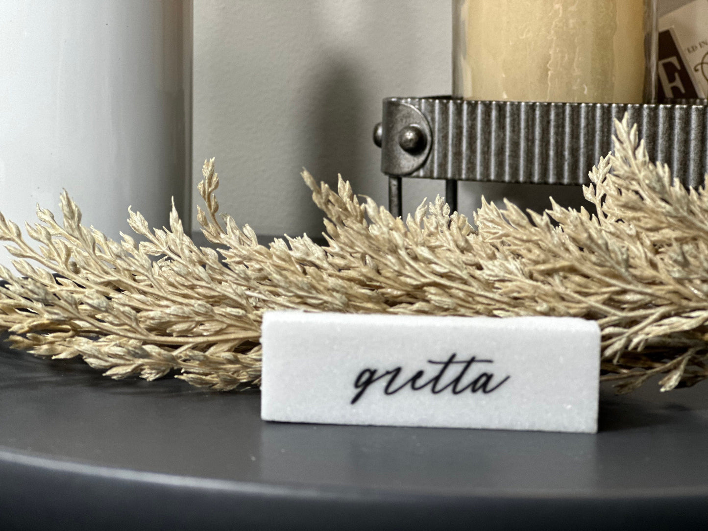 Marble Stone Acrylic Place Card Settings