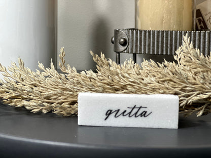 Marble Stone Acrylic Place Card Settings