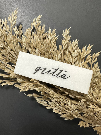 Marble Stone Acrylic Place Card Settings