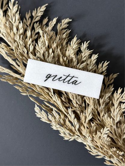 Marble Stone Acrylic Place Card Settings