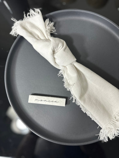 Marble Stone Acrylic Place Card Settings