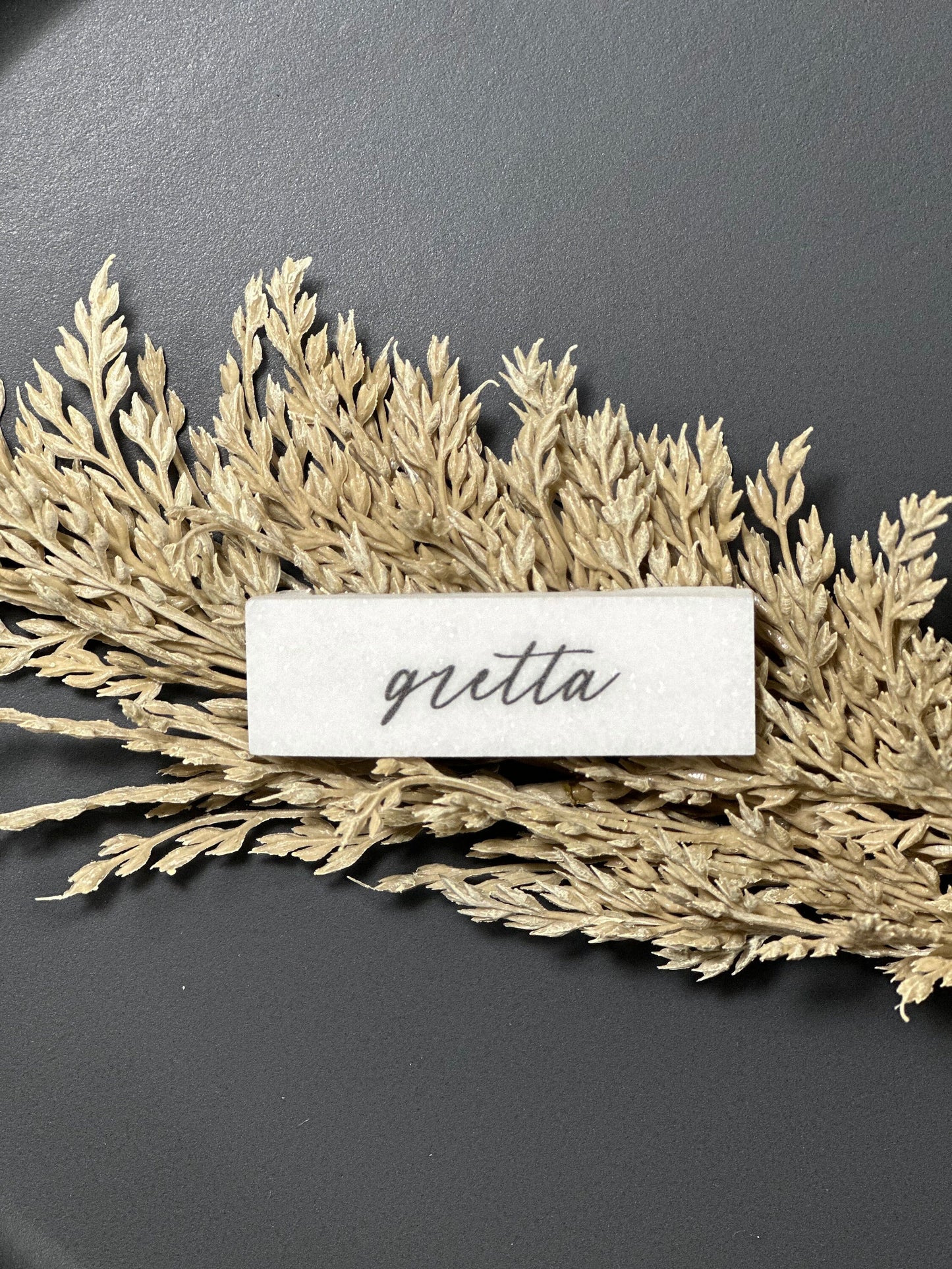 Marble Stone Acrylic Place Card Settings