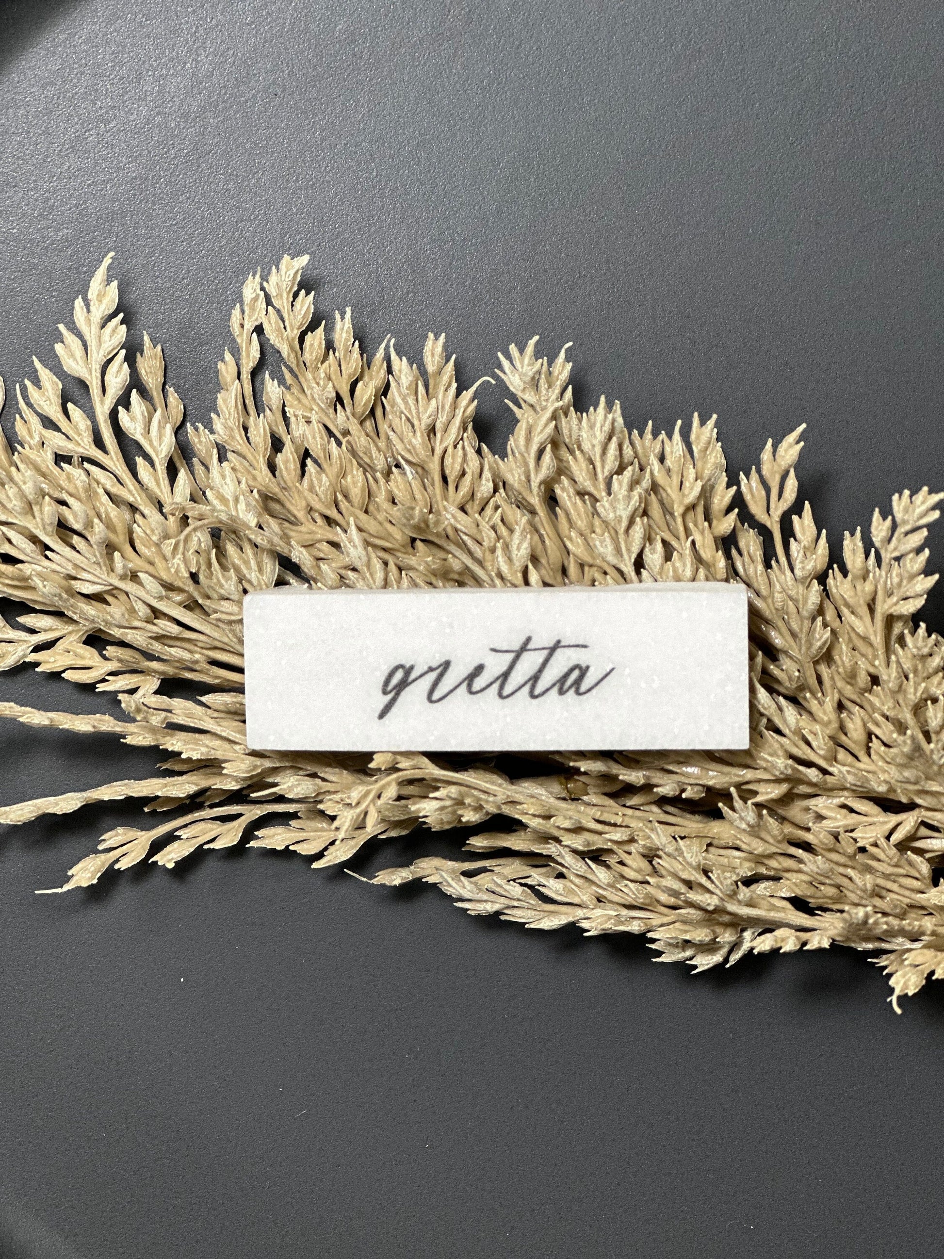 Marble Stone Acrylic Place Card Settings