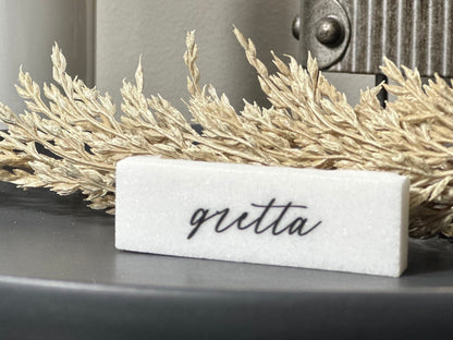 Marble Stone Acrylic Place Card Settings