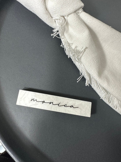 Marble Stone Acrylic Place Card Settings