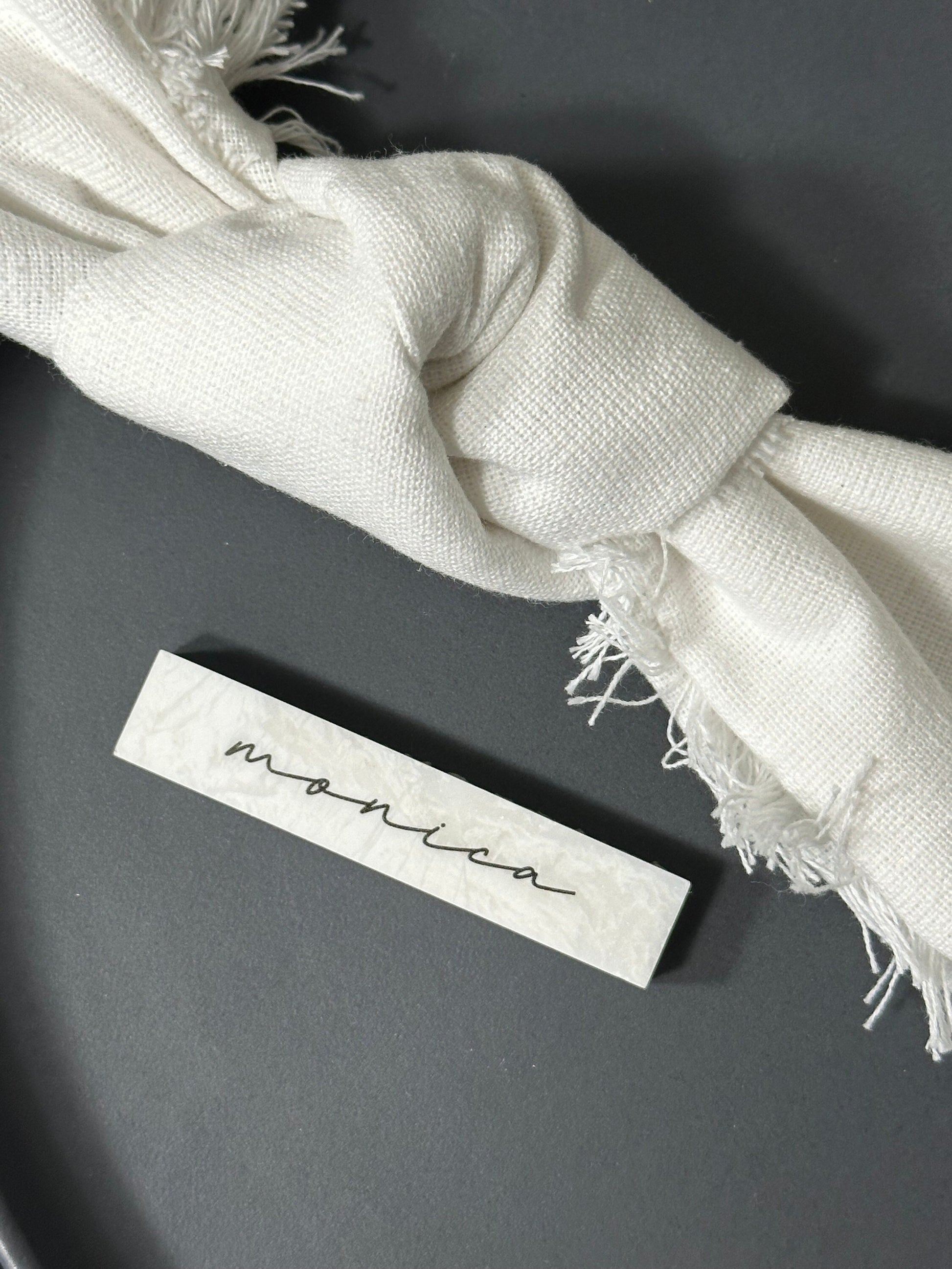 Marble Stone Acrylic Place Card Settings