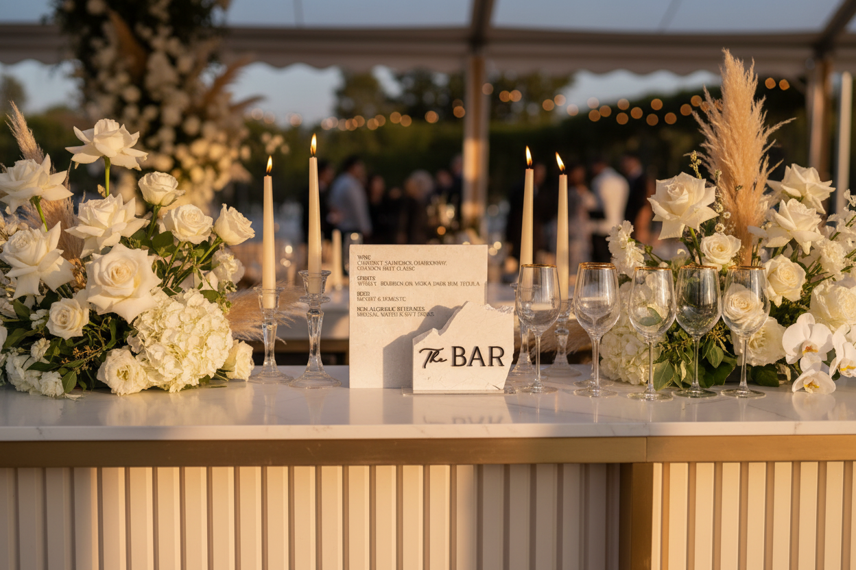 Marble Stone Bar Sign