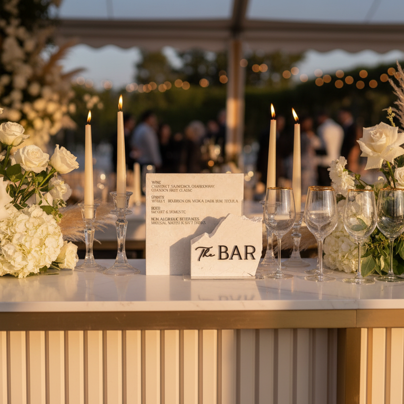 Marble Stone Bar Sign