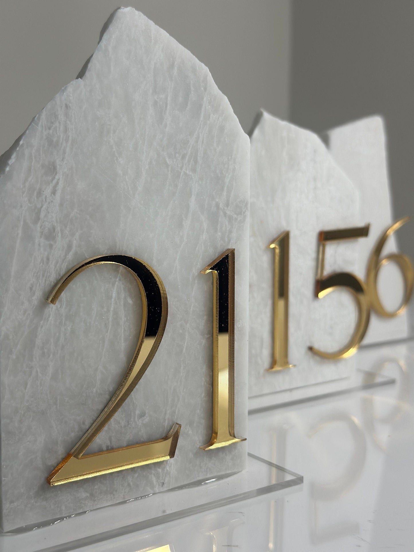 3D Marble Stone Table Numbers | Wedding Unique Signage | Custom Layered Decor | Table Numbers | Tablescape Decor | Natural Marble