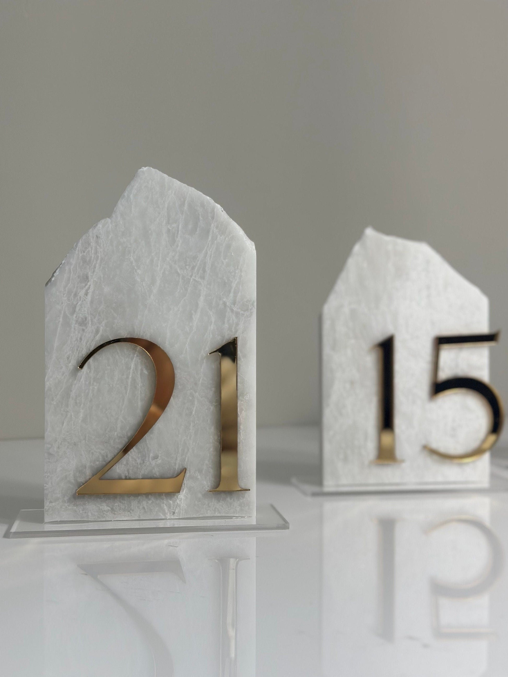 3D Marble Stone Table Numbers | Wedding Unique Signage | Custom Layered Decor | Table Numbers | Tablescape Decor | Natural Marble