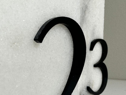 3D Marble Stone Table Numbers | Wedding Unique Signage | Custom Layered Decor | Table Numbers | Tablescape Decor | Natural Marble