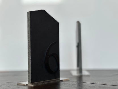 Black Matte Limestone Stone Table Numbers