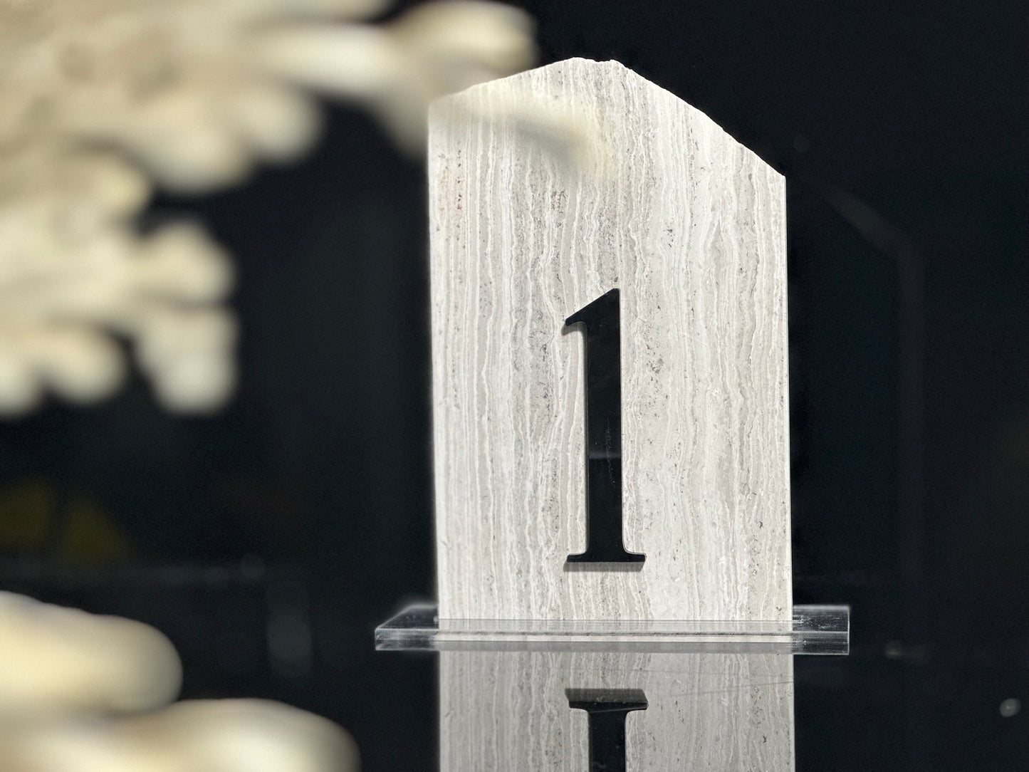 3D Marble Stone Table Numbers | Wedding Unique Signage | Custom Layered Decor | Table Numbers | Tablescape Decor | Natural Marble