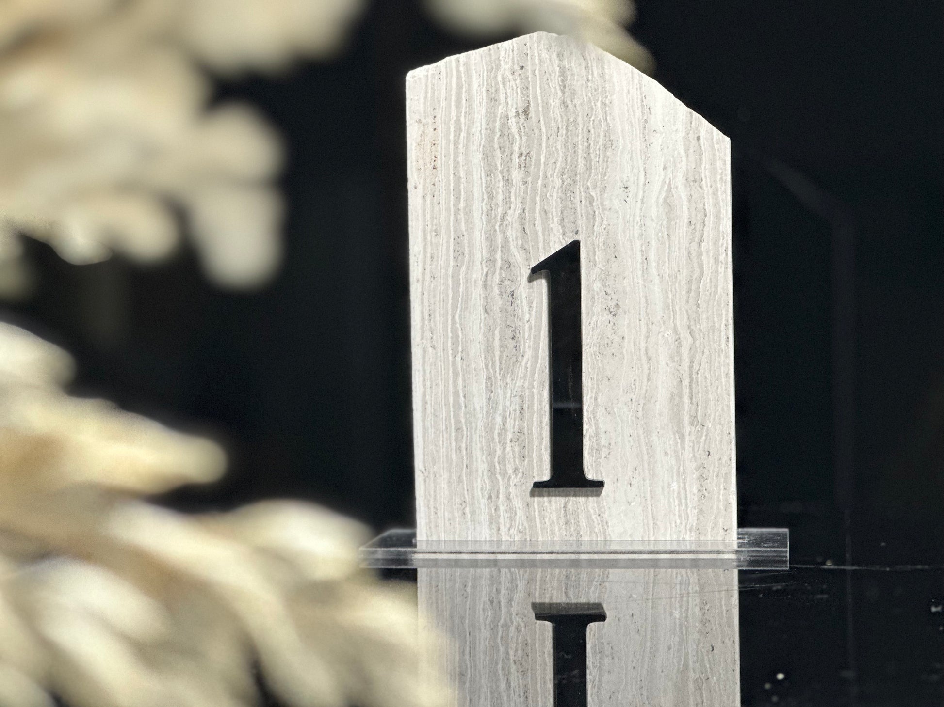 3D Marble Stone Table Numbers | Wedding Unique Signage | Custom Layered Decor | Table Numbers | Tablescape Decor | Natural Marble