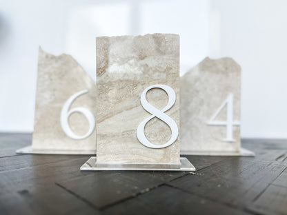 3D Marble Stone Table Numbers