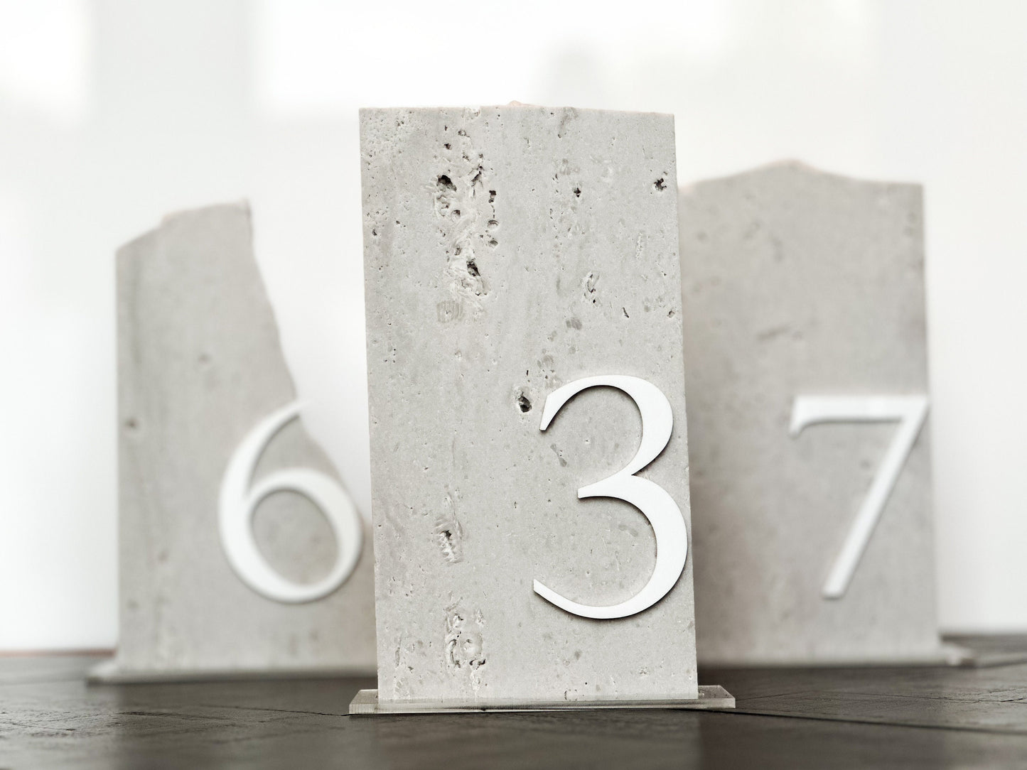 3D Limestone Stone Table Numbers | Wedding Unique Signage | Custom Layered Decor | Table Numbers | Tablescape Decor | Natural Limestone