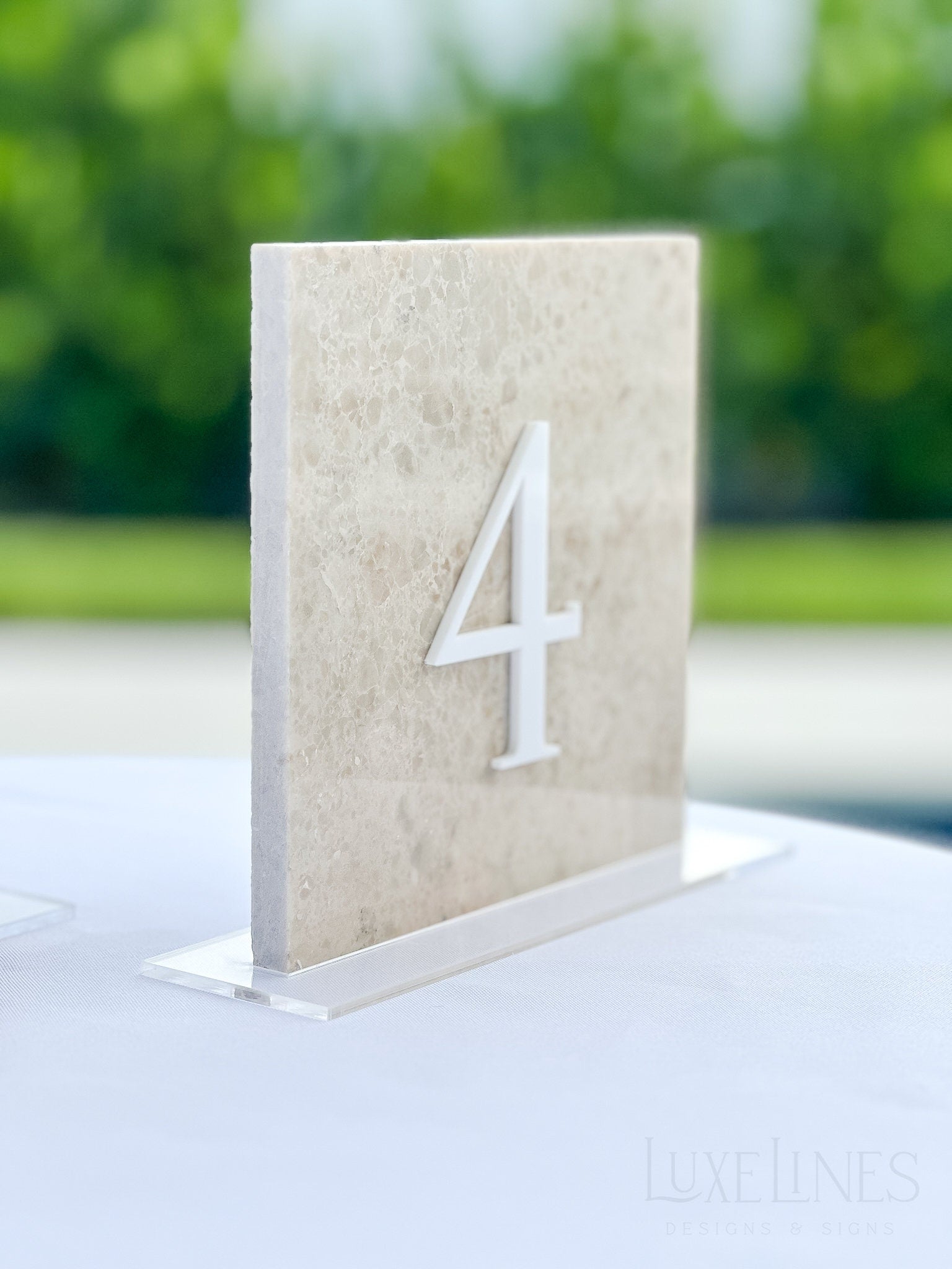 Marble Stone Table Numbers