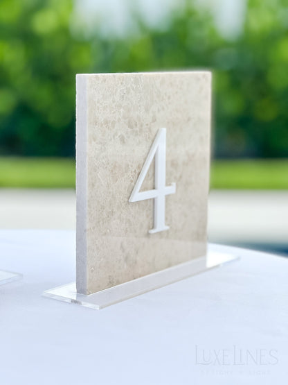 Marble Stone Table Numbers