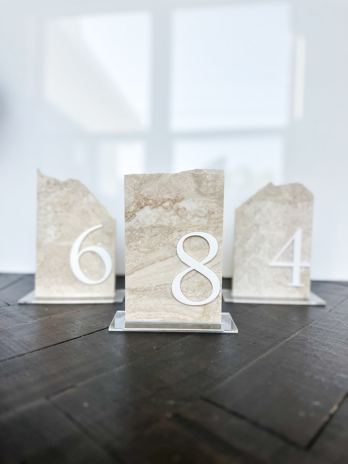 3D Marble Stone Table Numbers