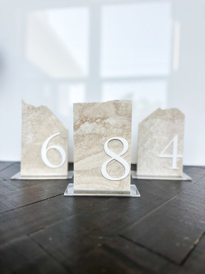 3D Marble Stone Table Numbers
