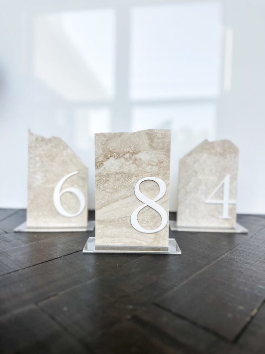 Marble Stone Table Numbers