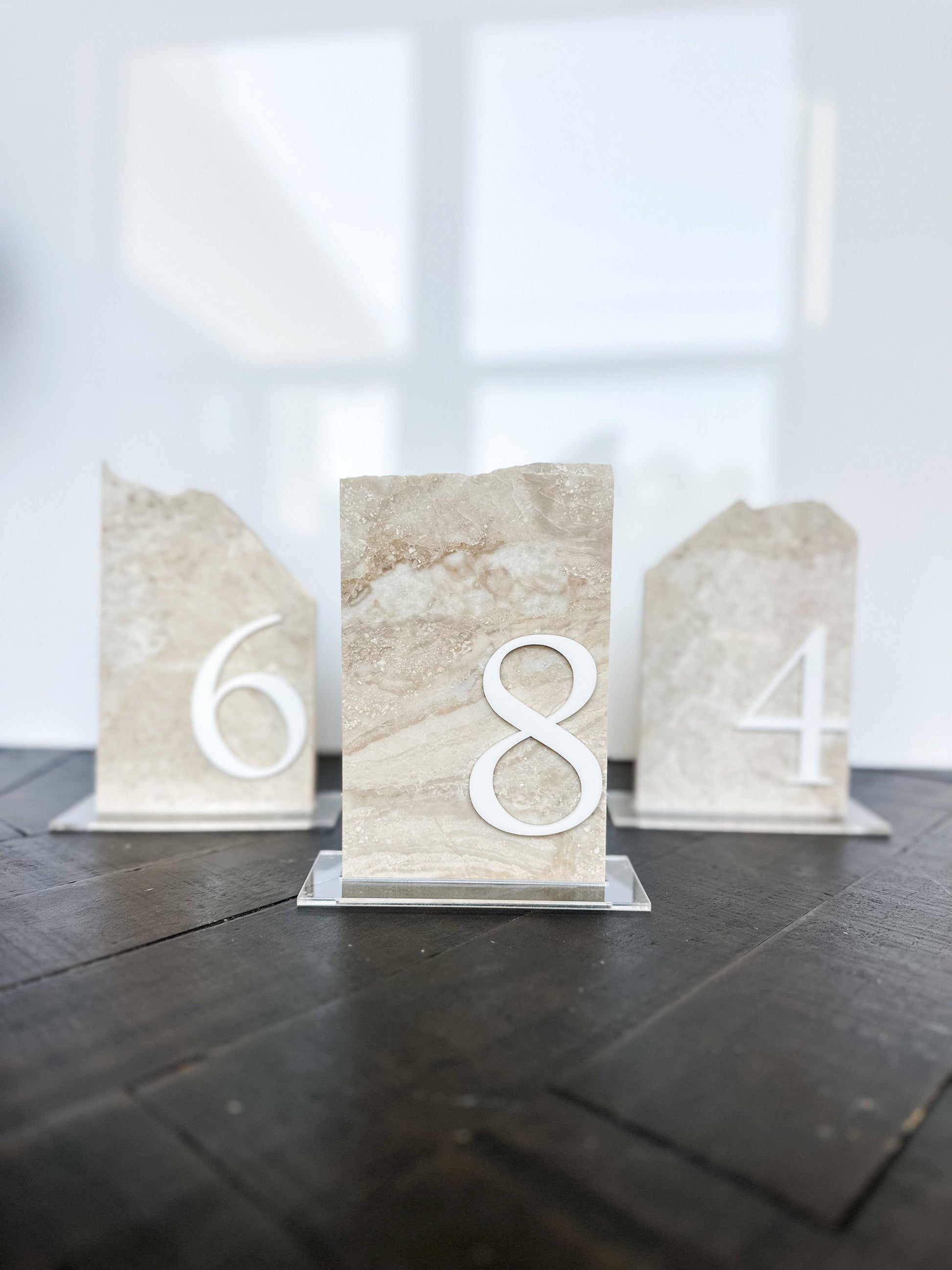 Marble Stone Table Numbers
