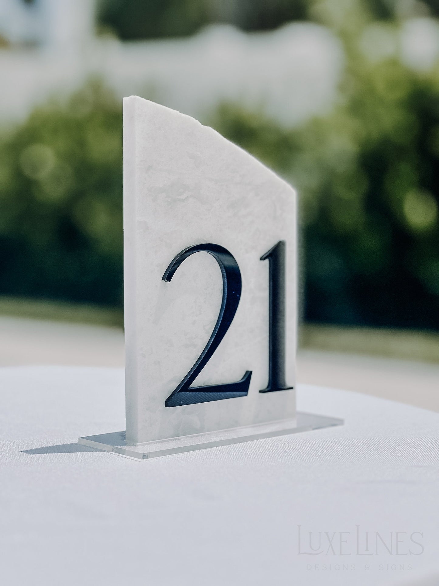 3D Marble Stone Table Numbers