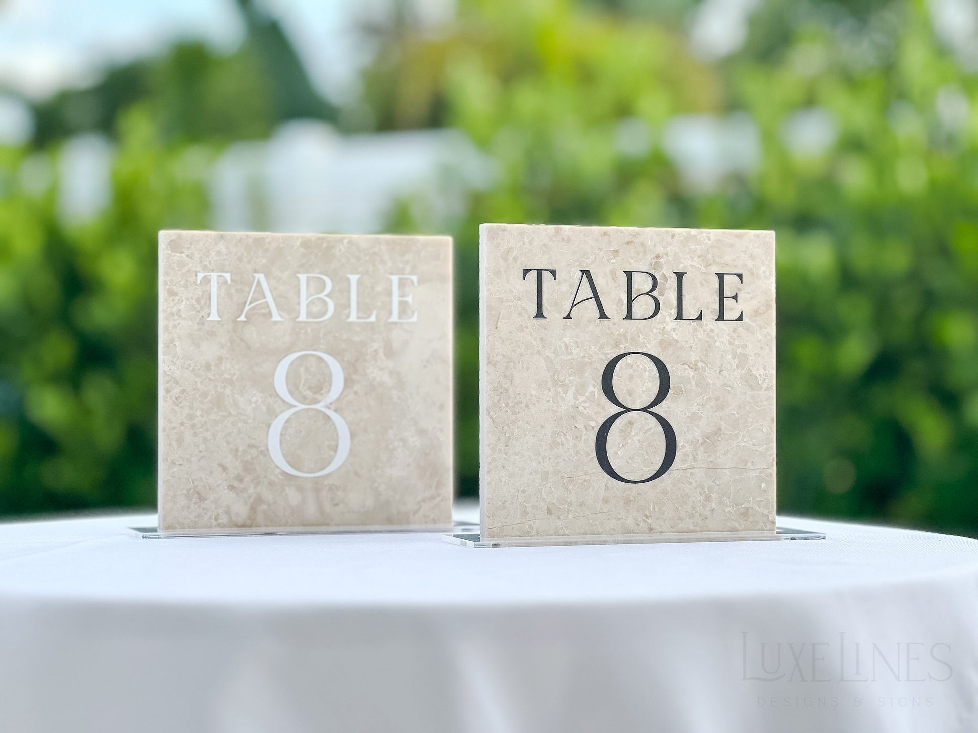 Marble Stone Table Numbers