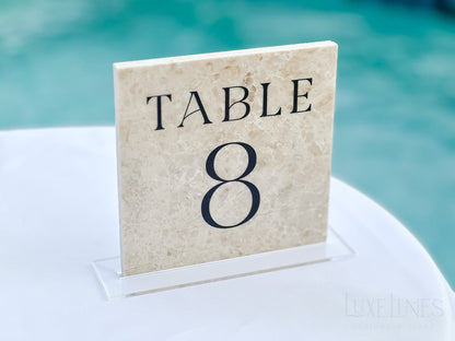 Marble Stone Table Numbers