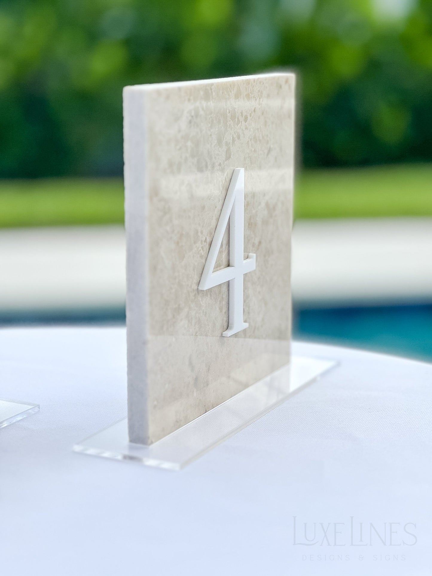 Marble Stone Table Numbers