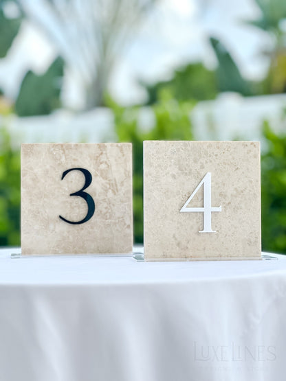 Marble Stone Table Numbers