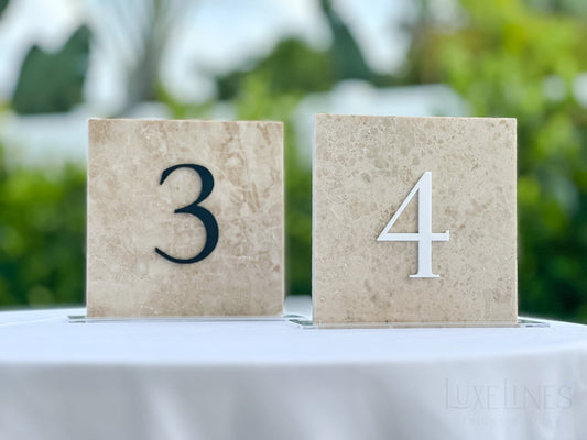 Marble Stone Table Numbers