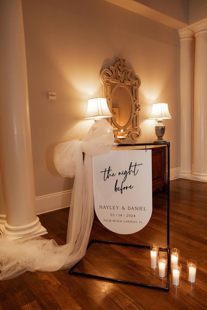 3D Rehearsal Welcome Sign Gold Mirror |Minimalist Modern Signage | Wedding Signage Welcome Sign | Acrylic Wedding Sign | The Night Before