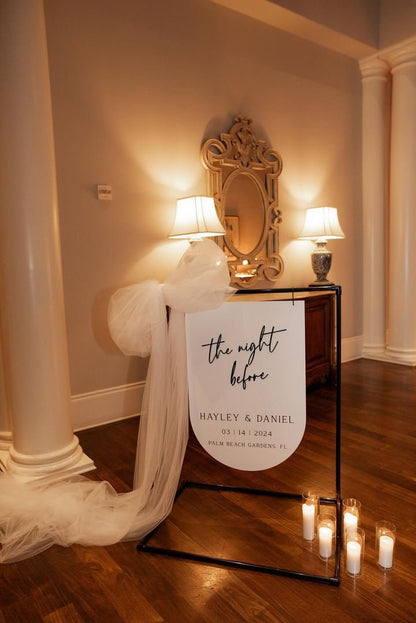 3D Rehearsal Welcome Sign Gold Mirror |Minimalist Modern Signage | Wedding Signage Welcome Sign | Acrylic Wedding Sign | The Night Before