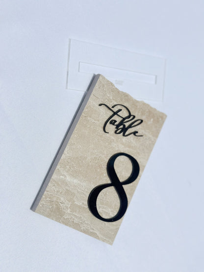 3D Marble Stone Table Numbers