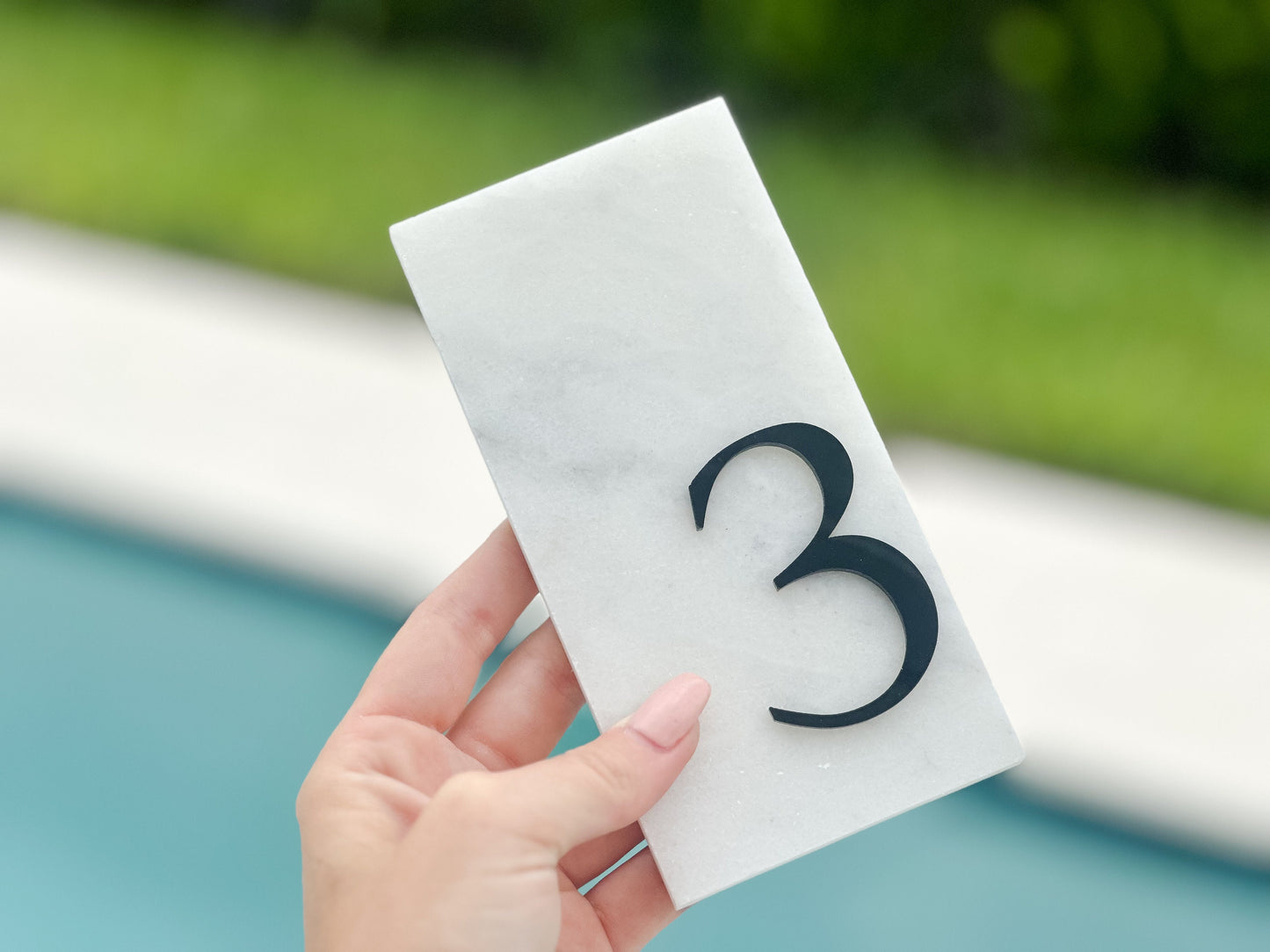 3D Marble Stone Table Numbers