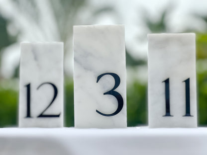 3D Marble Stone Table Numbers