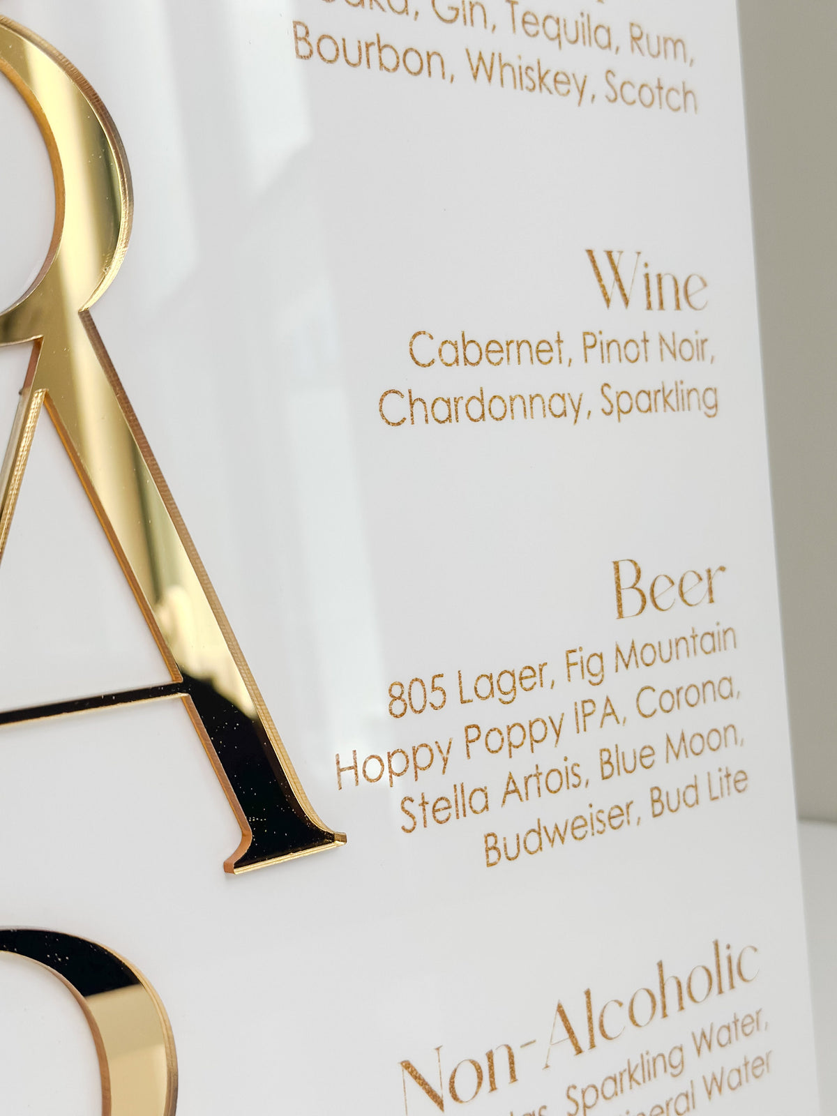 3D Acrylic Bar Sign | Wedding Unique Signage | Mimosa Layered Decor | Menu sign | Drink Sign | Wedding Reception Decor