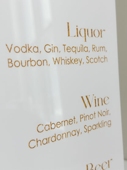 3D Acrylic Bar Sign | Wedding Unique Signage | Mimosa Layered Decor | Menu sign | Drink Sign | Wedding Reception Decor
