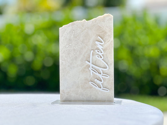 Marble Stone Table Numbers