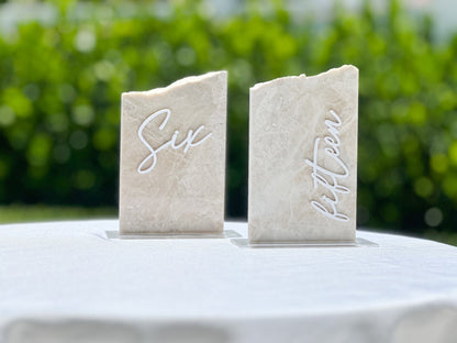 3D Acrylic Marble Table Numbers