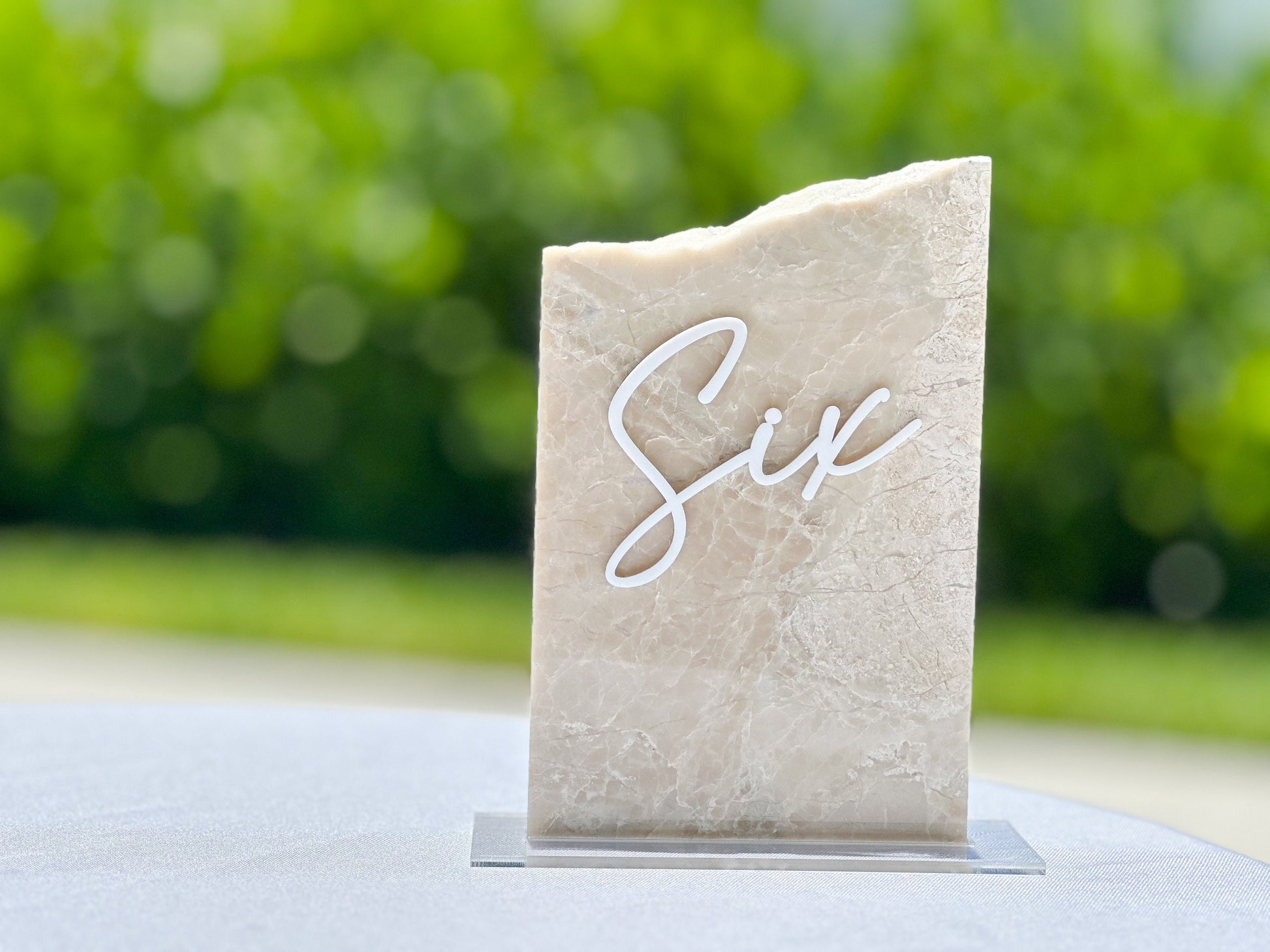3D Marble Stone Table Numbers