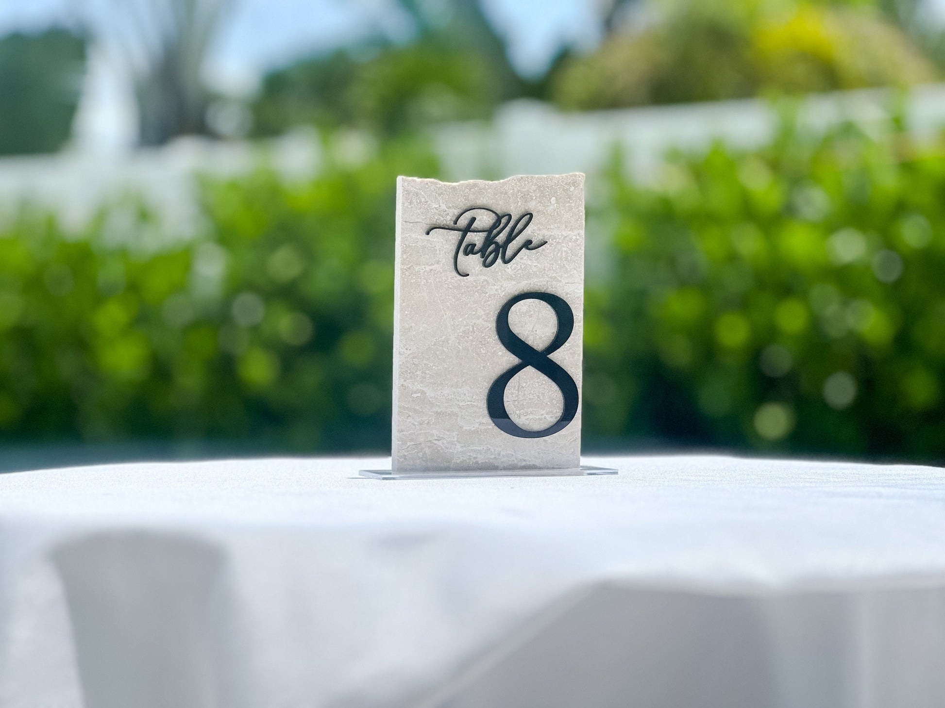 3D Marble Stone Table Numbers