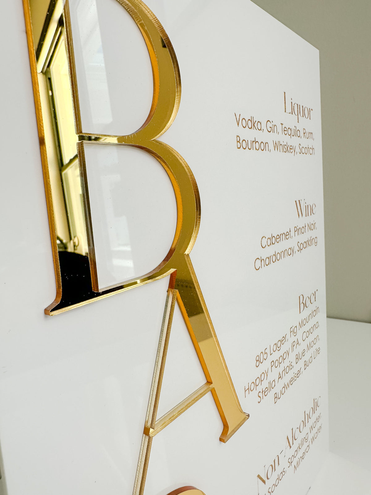 3D Acrylic Bar Sign | Wedding Unique Signage | Mimosa Layered Decor | Menu sign | Drink Sign | Wedding Reception Decor